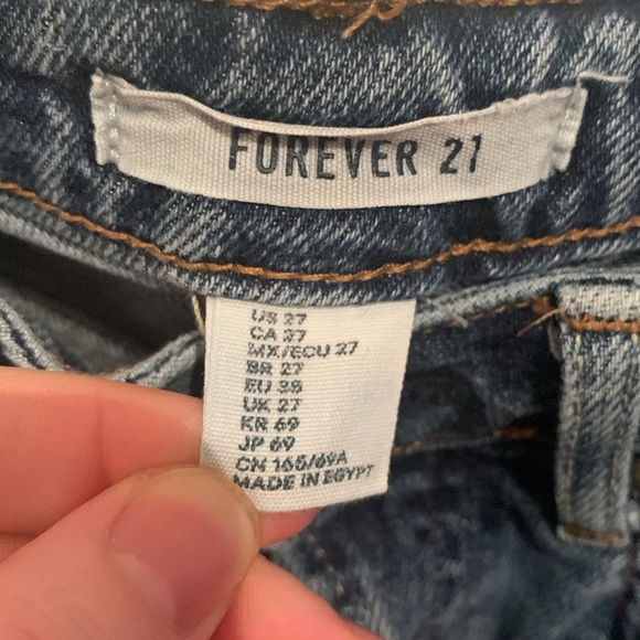 Perfect Forever 21 Mid Blue Button Up Blue Jeans SZ 27😍 - Picture 3 of 8